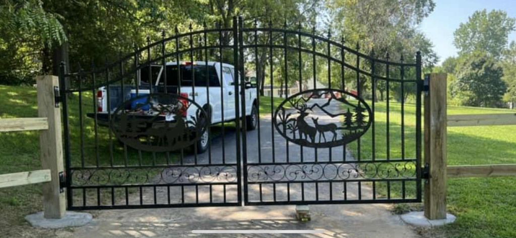 Custom Ornamental Metal Gate with Deer Design - Kansas City