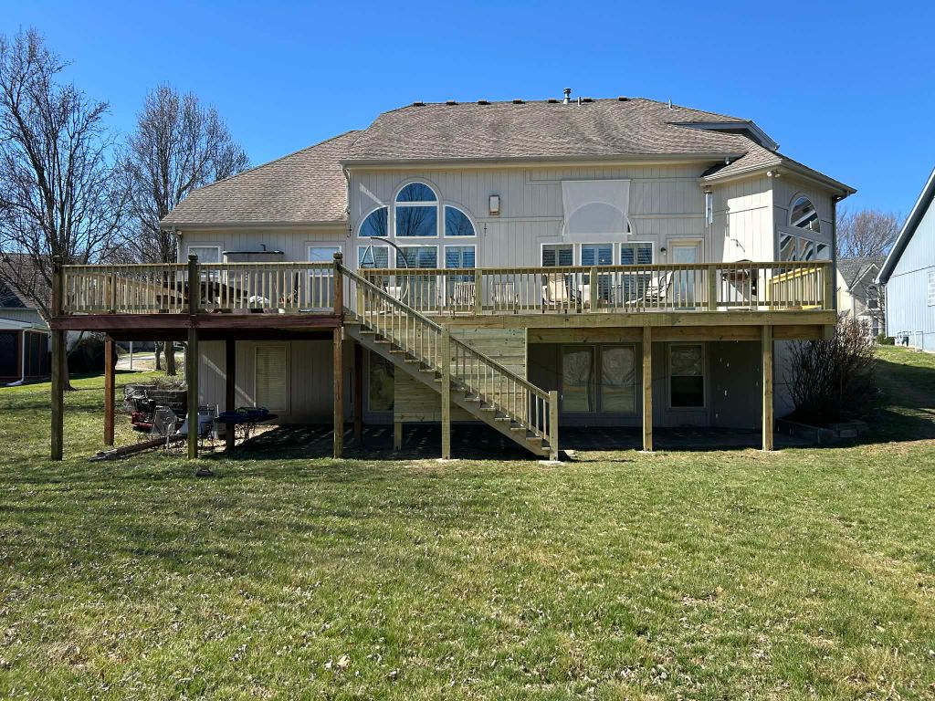 Large Elevated Deck Side View - Professional Installation