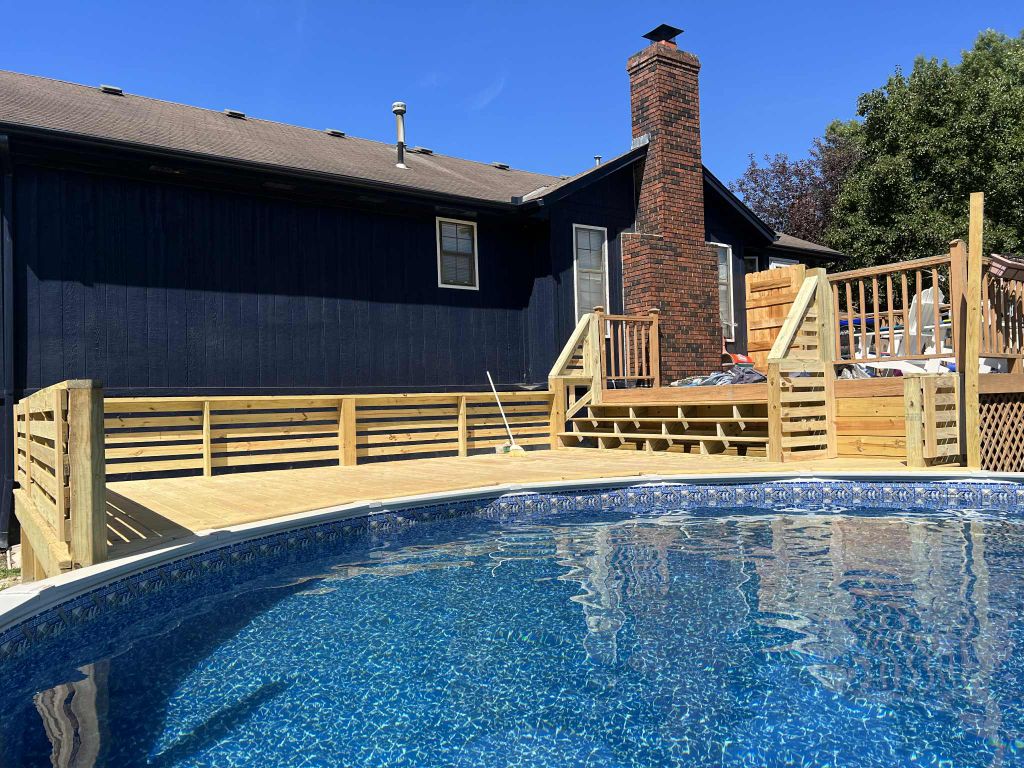 Poolside Deck with Railing